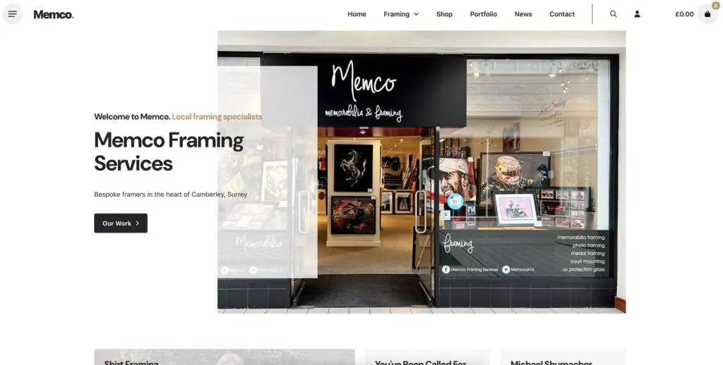 Memco Framing by Paradox Digital