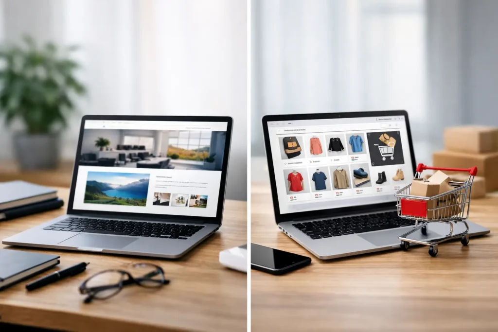 Brochure Website vs Ecommerce Store